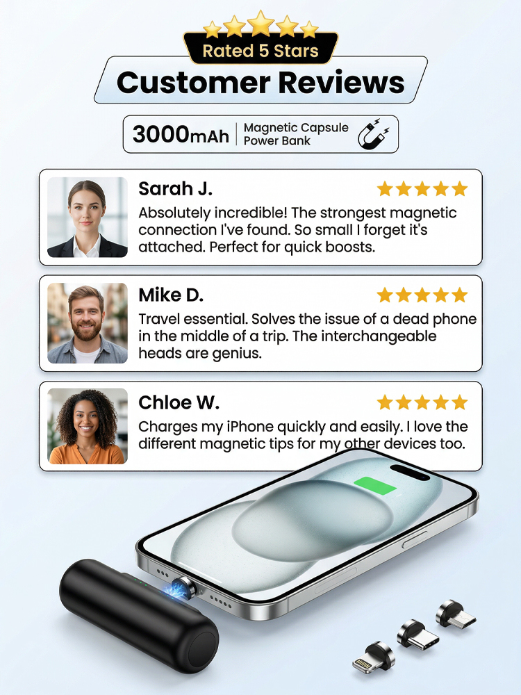 [Limited-time offer: Universal Magnetic Power Bank with Three Interfaces]