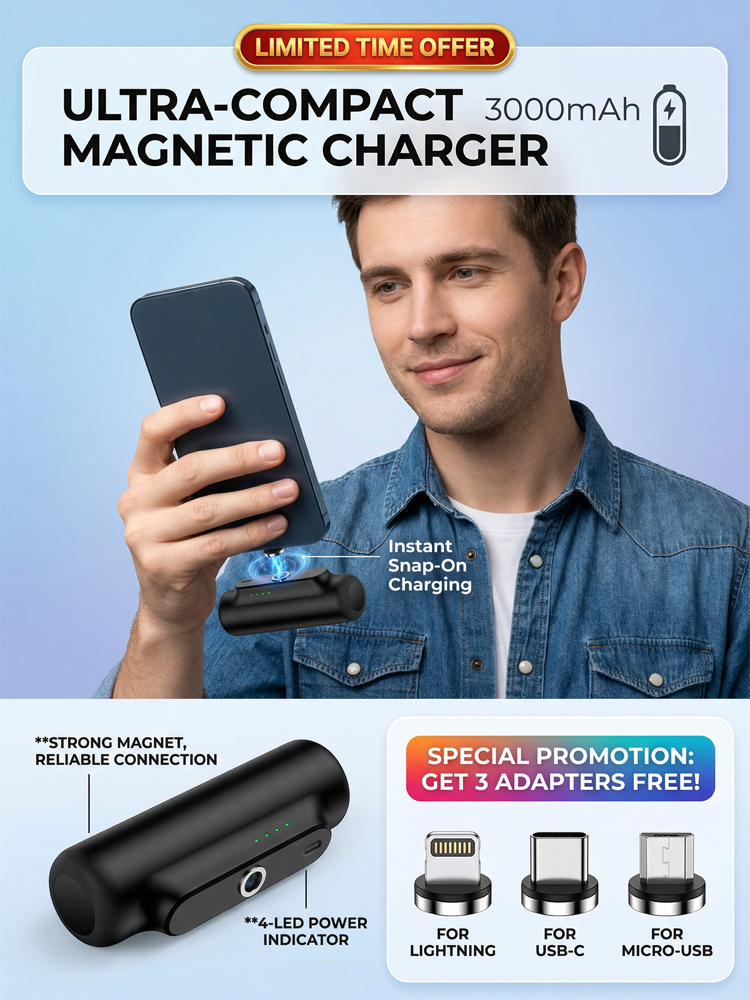 [Limited-time offer: Universal Magnetic Power Bank with Three Interfaces]