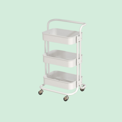  Removable Rolling Organizer Cart for Kitchen, Bathroom, Bedroom, and Dormitory