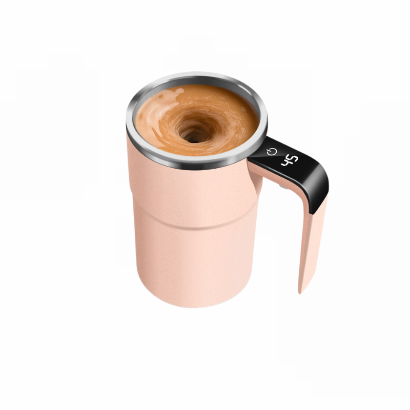 ☕Smart magnetic automatic stirring cup with temperature display🌡️ Made of food-grade stainless steel, perfect for making delicious drinks🚀