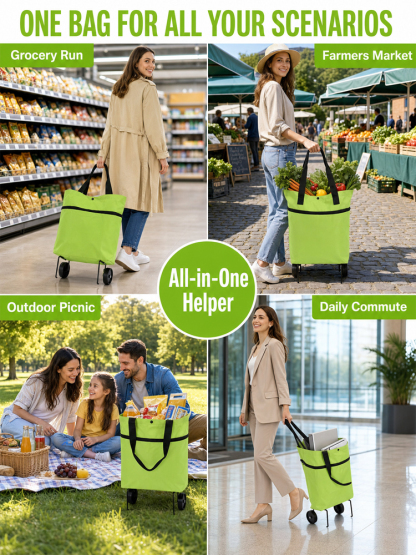 Foldable, retractable, waterproof shopping cart