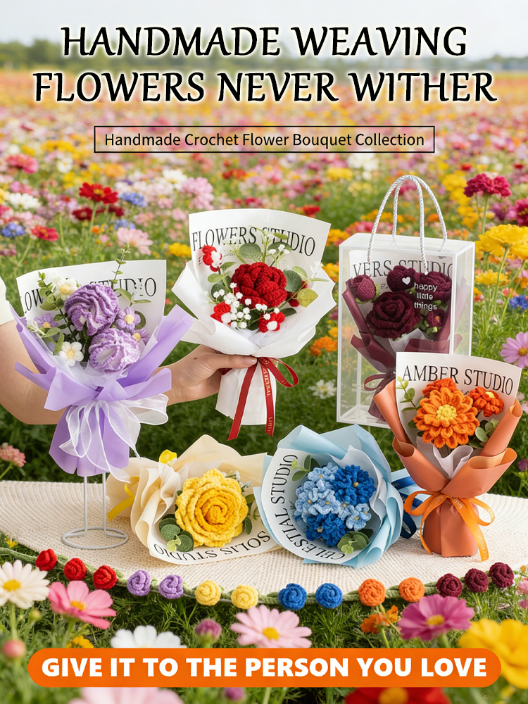Handmade Crocheted Bouquet With gift box