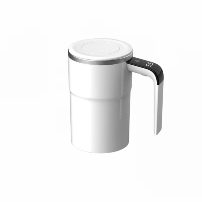 ☕Smart magnetic automatic stirring cup with temperature display🌡️ Made of food-grade stainless steel, perfect for making delicious drinks🚀