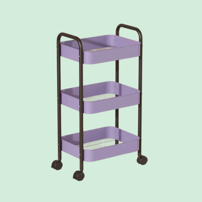  Removable Rolling Organizer Cart for Kitchen, Bathroom, Bedroom, and Dormitory