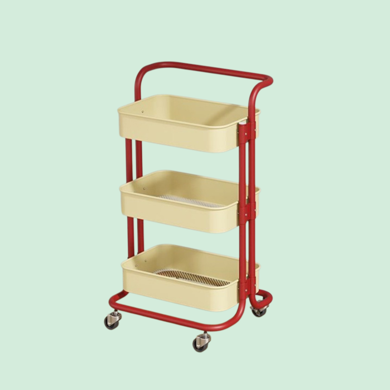  Removable Rolling Organizer Cart for Kitchen, Bathroom, Bedroom, and Dormitory