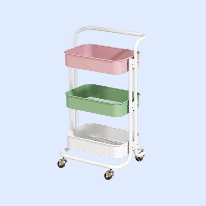  Removable Rolling Organizer Cart for Kitchen, Bathroom, Bedroom, and Dormitory