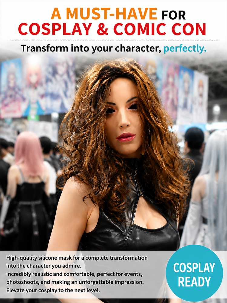 🎭 Movie-Grade 1:1 Realistic Silicone Mask (Medical-Grade, 25°C Cooling Gel & Hand-Planted Hair)