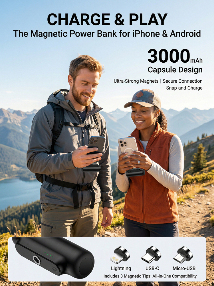 [Limited-time offer: Universal Magnetic Power Bank with Three Interfaces]