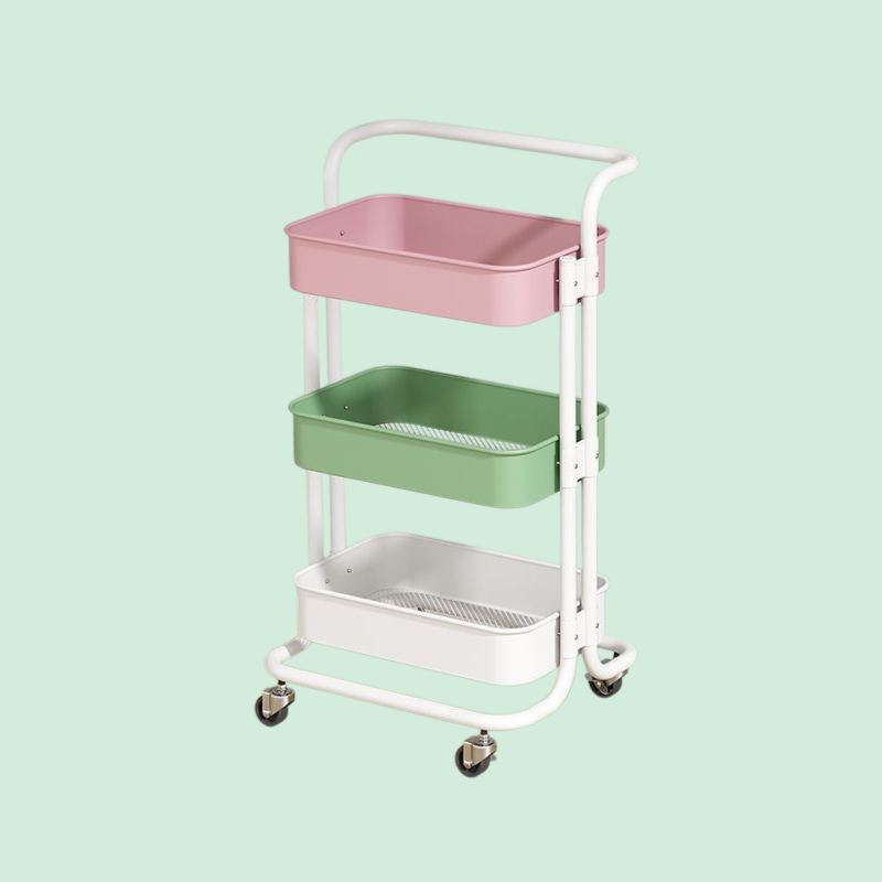  Removable Rolling Organizer Cart for Kitchen, Bathroom, Bedroom, and Dormitory
