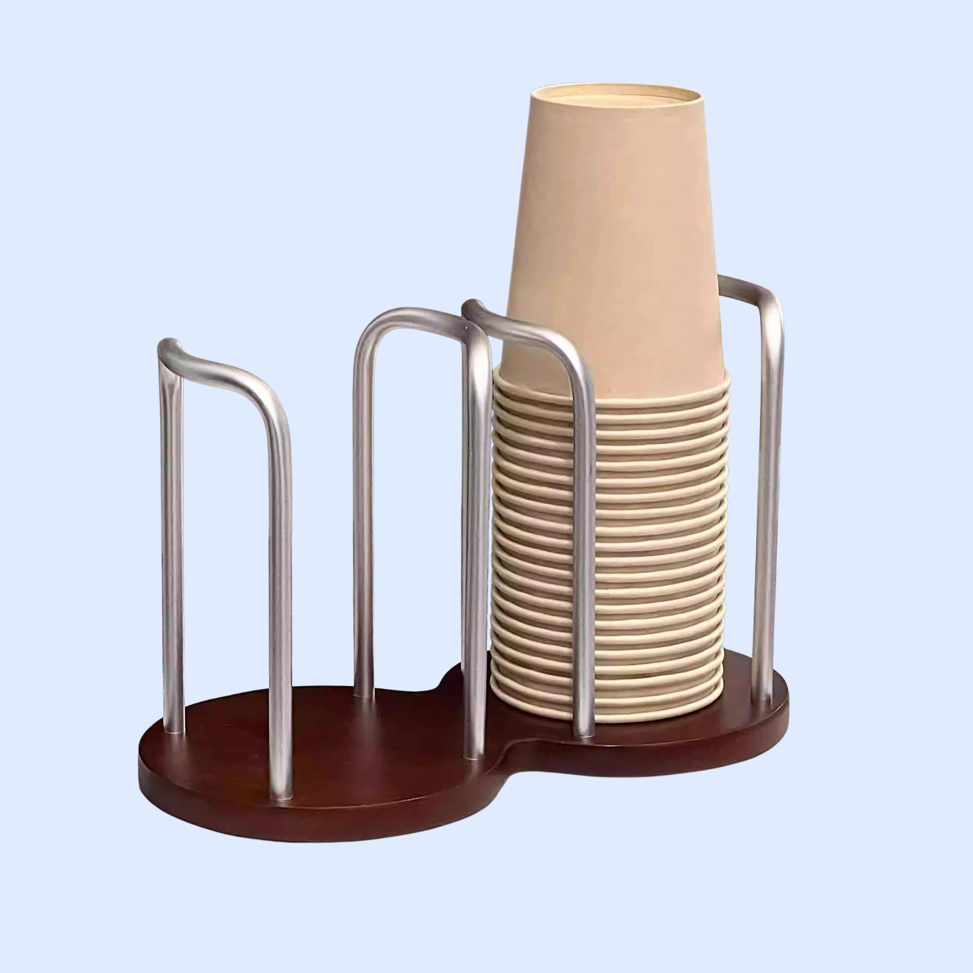 Dřevěný dávkovač kelímků do kanceláře, multifunkční stojan na kelímky