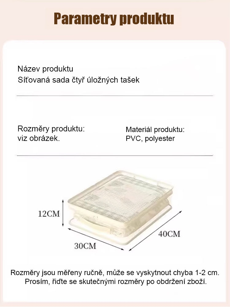 【Skladovací mistr】Domácí čtyřdílný úložný pytel