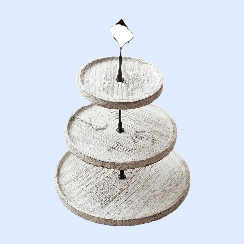 Úložné regály, regály na dezerty, dekorace na stůl