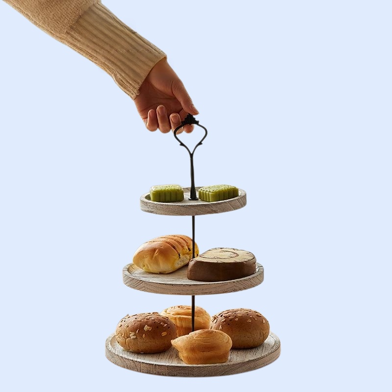 Úložné regály, regály na dezerty, dekorace na stůl