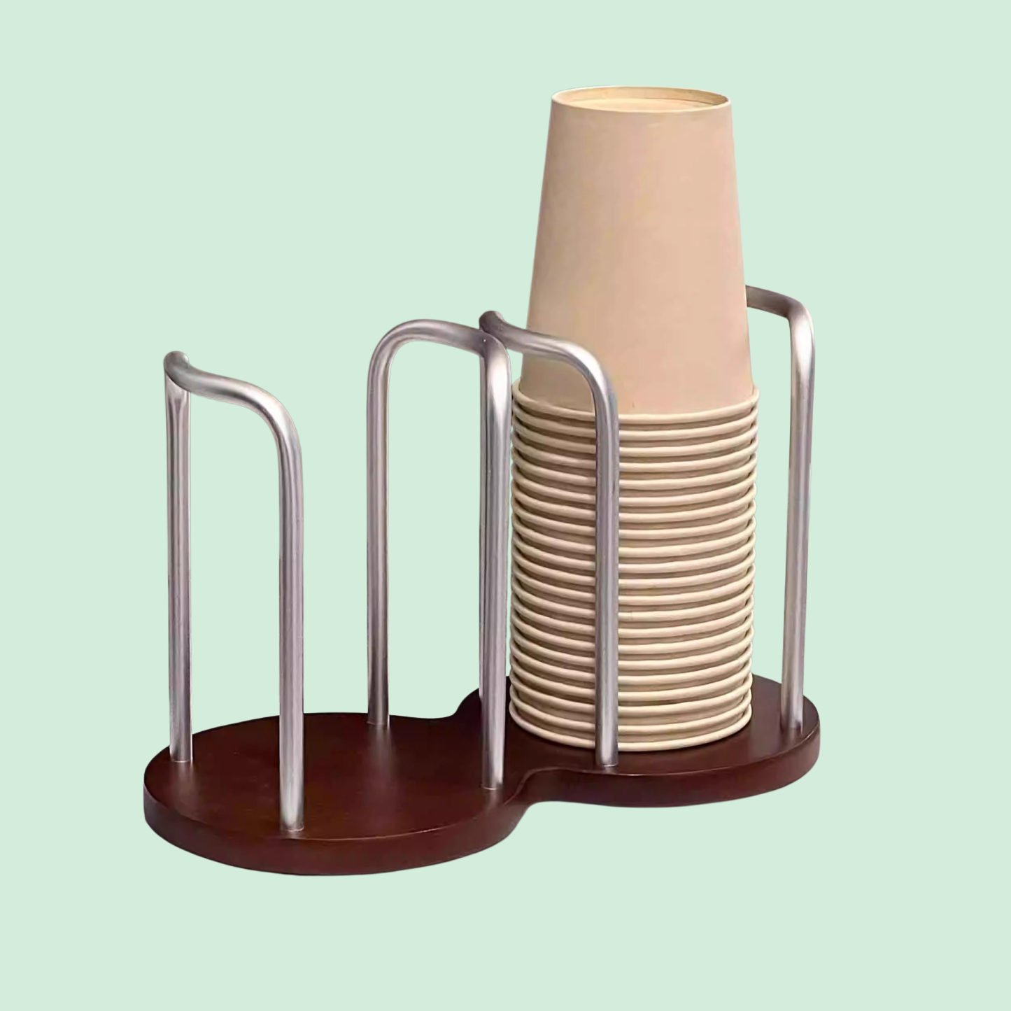 Dřevěný dávkovač kelímků do kanceláře, multifunkční stojan na kelímky