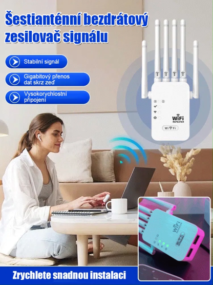 Šestipásmový zesilovač bezdrátového signálu