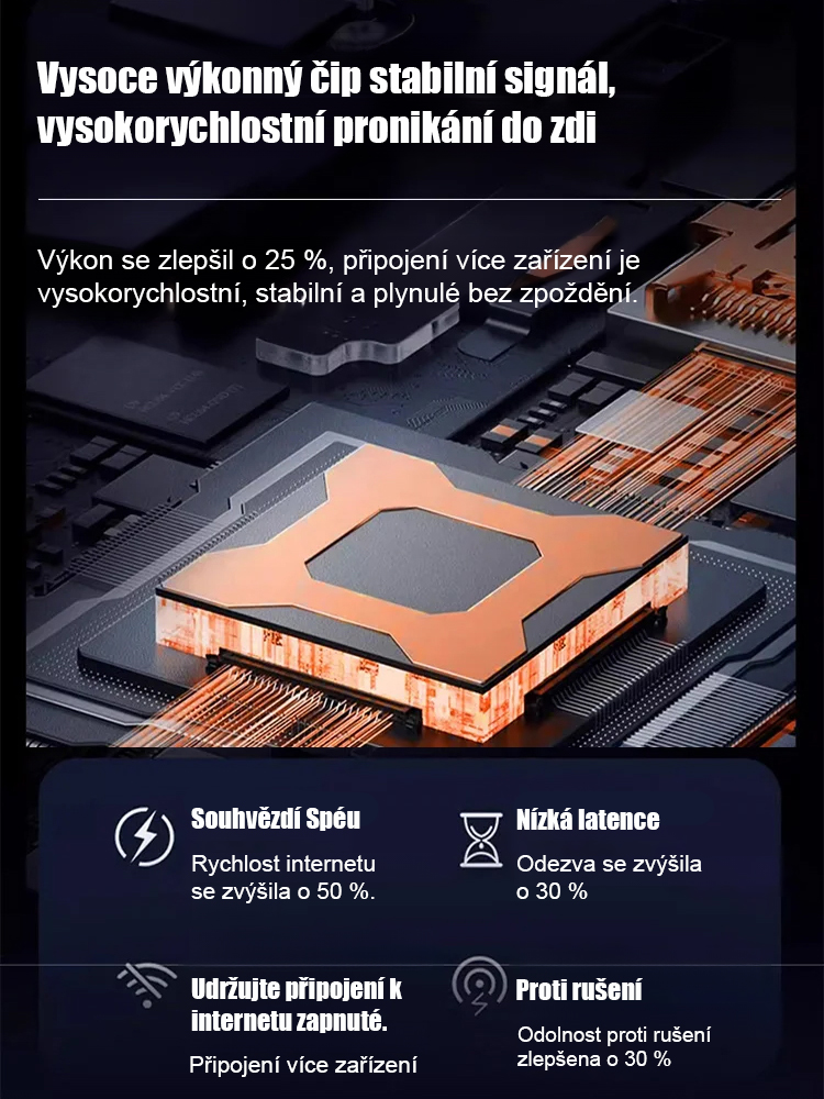 Šestipásmový zesilovač bezdrátového signálu