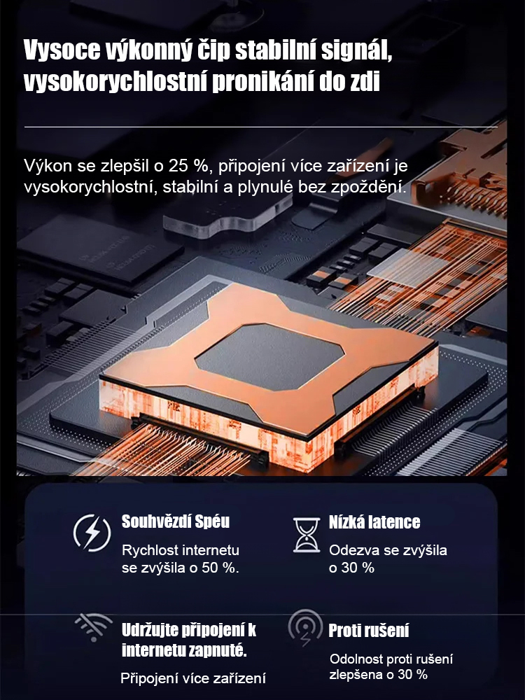 Šestipásmový zesilovač bezdrátového signálu