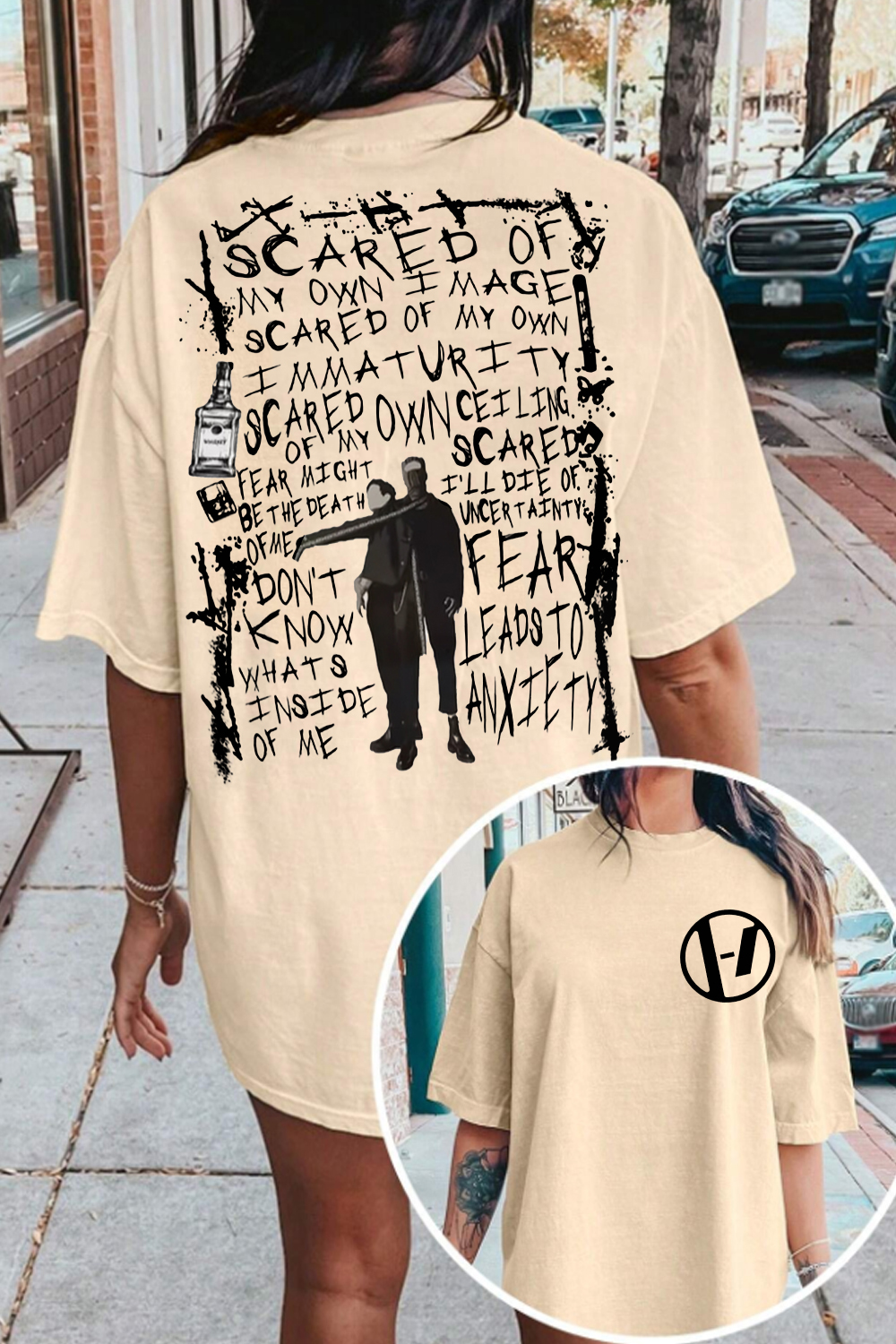 twentyonepilotsedit 2-sided printed women's shirt