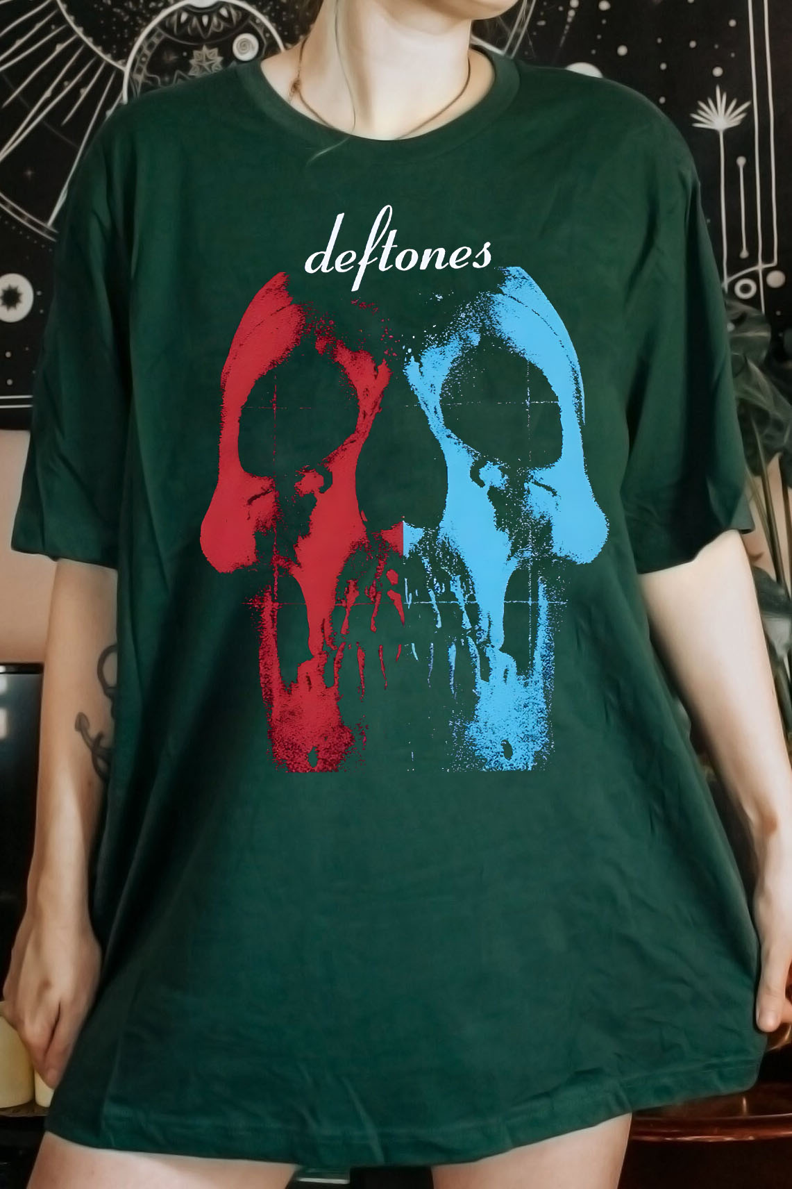 Deftones Personalized Skull Print Short-Sleeved T-Shirt