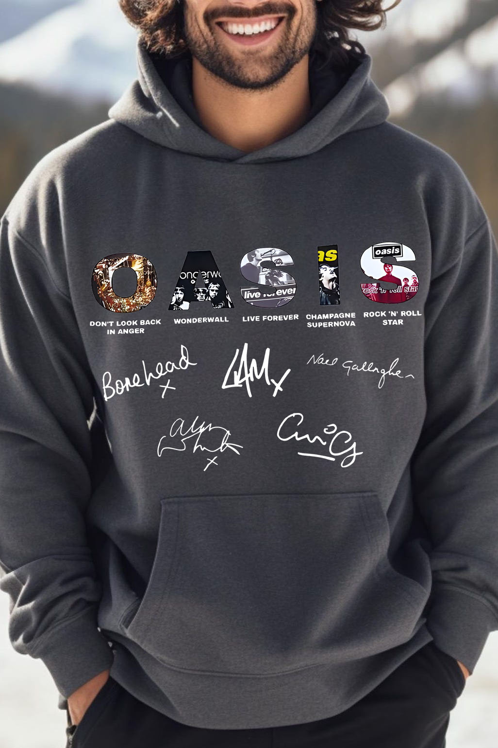 Oasis Unisex Hooded Definitely Maybe Promo Official Reunion Tour 2025