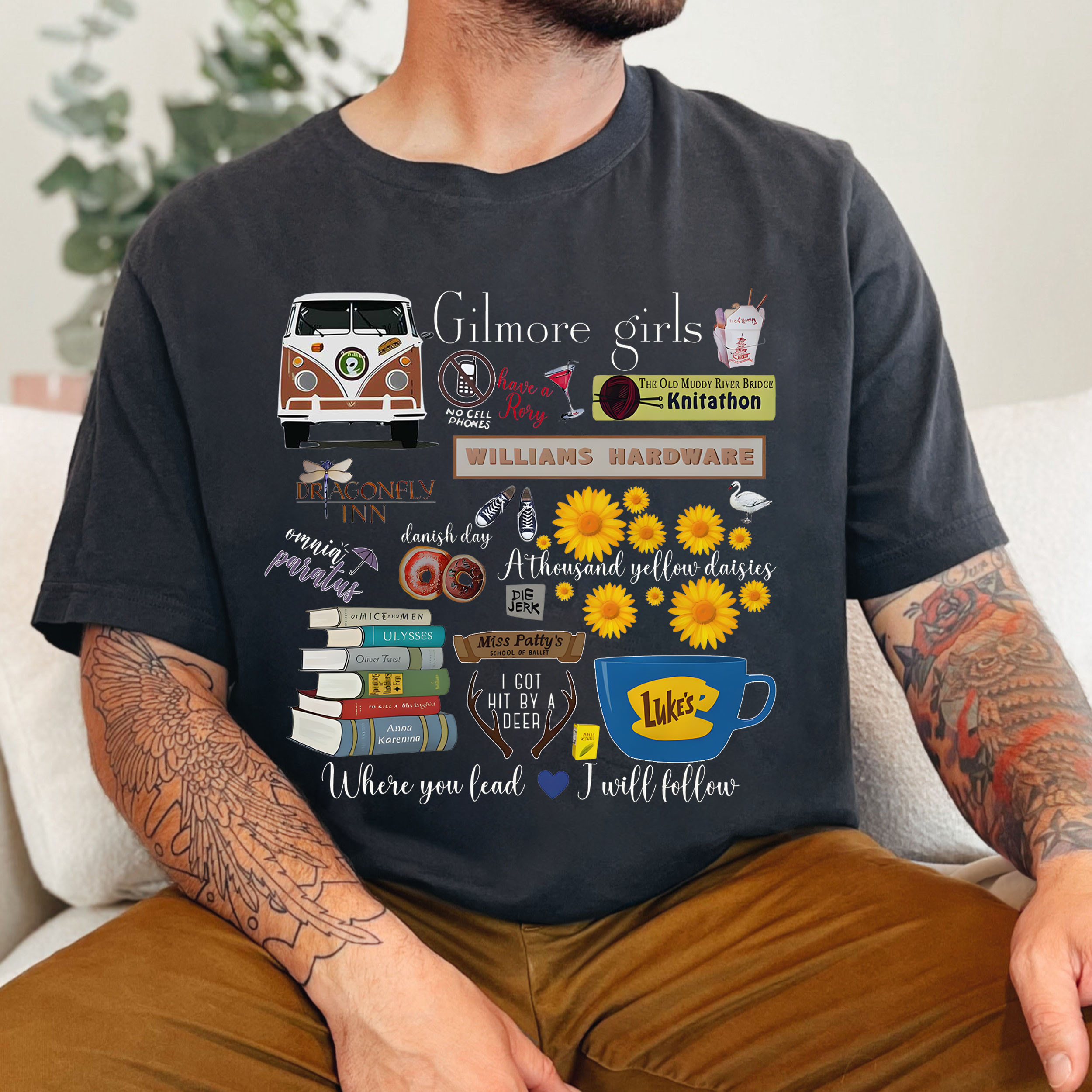 Vintage Stars Hollow Men Tshirt, Gilmore Girls