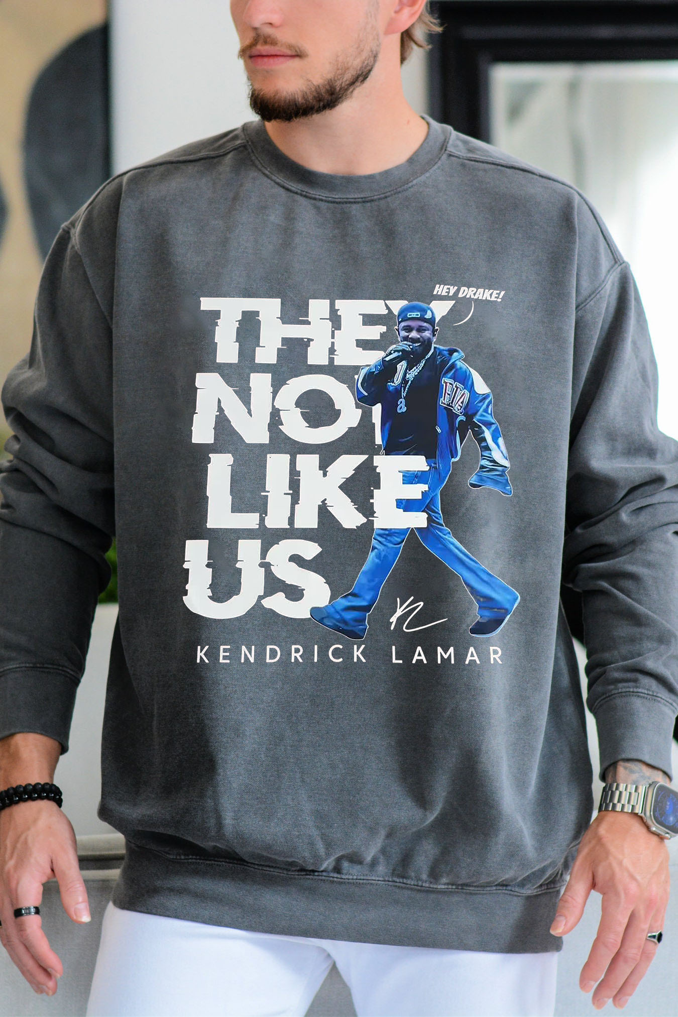 kendrick Not like US men's sweatshirt