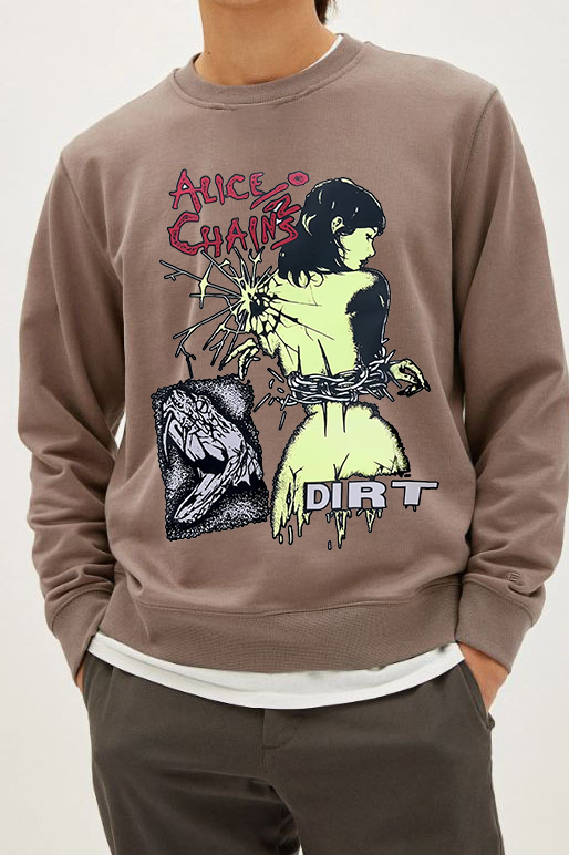 aliceinchains crew neck sweatshirt