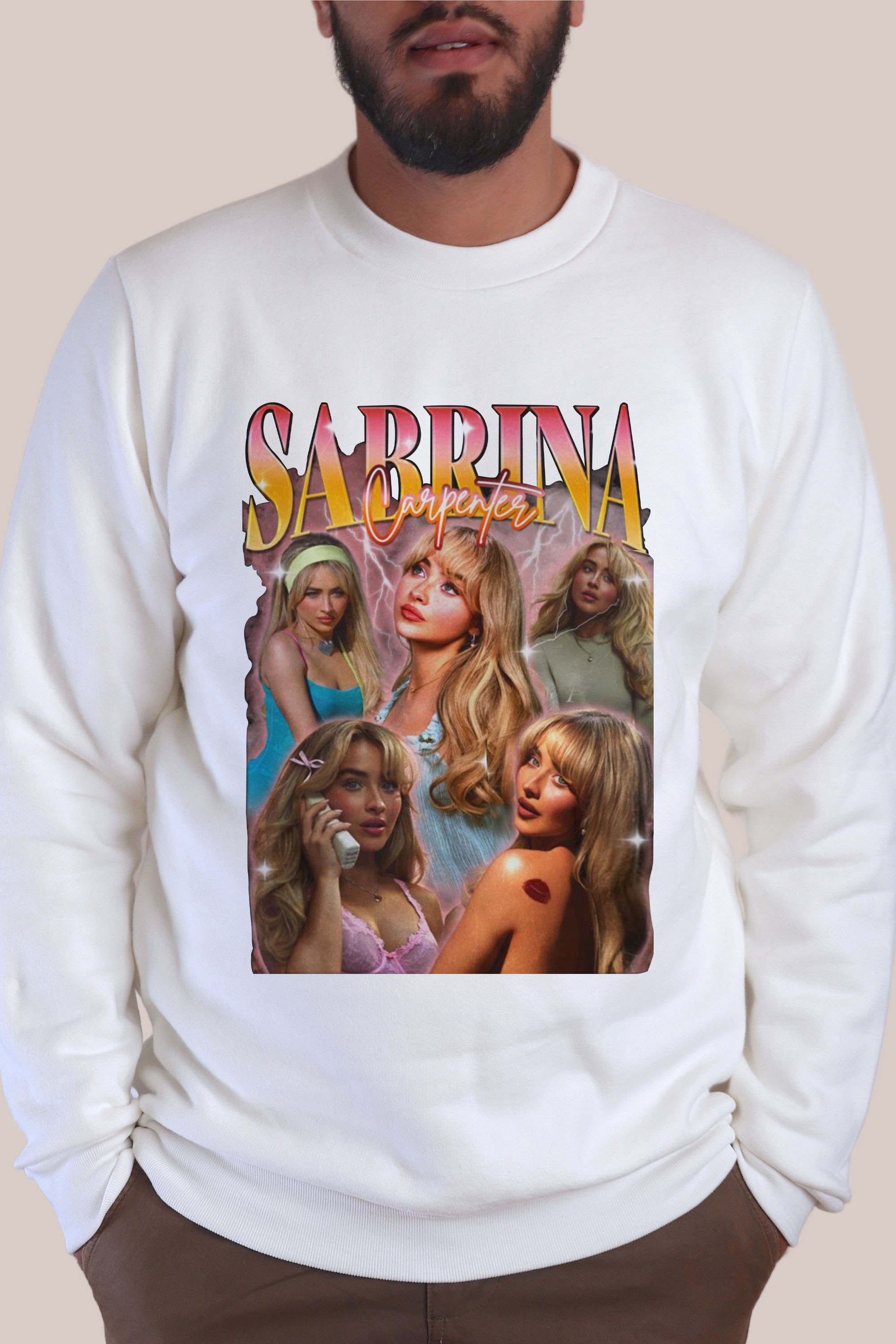 Retro Sabrina Carpenter 2024 Tour Graphic Sweatshirt For Men