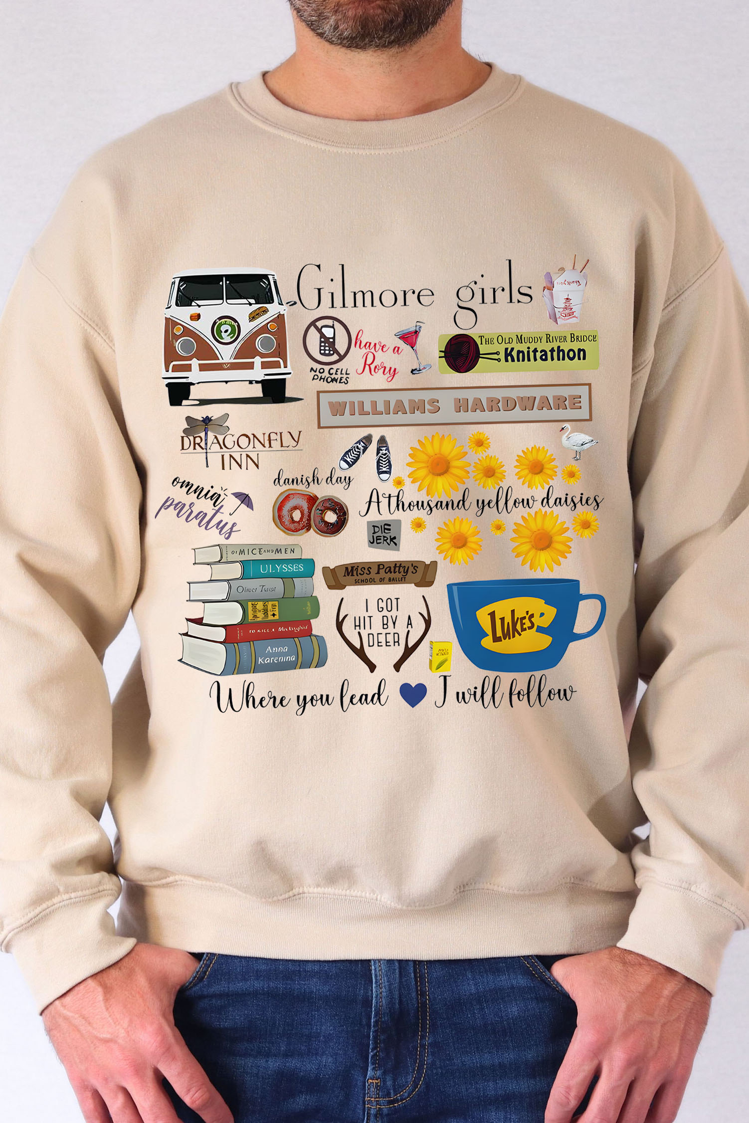 Vintage Stars Hollow Men Sweatshirt, Gilmore Girls