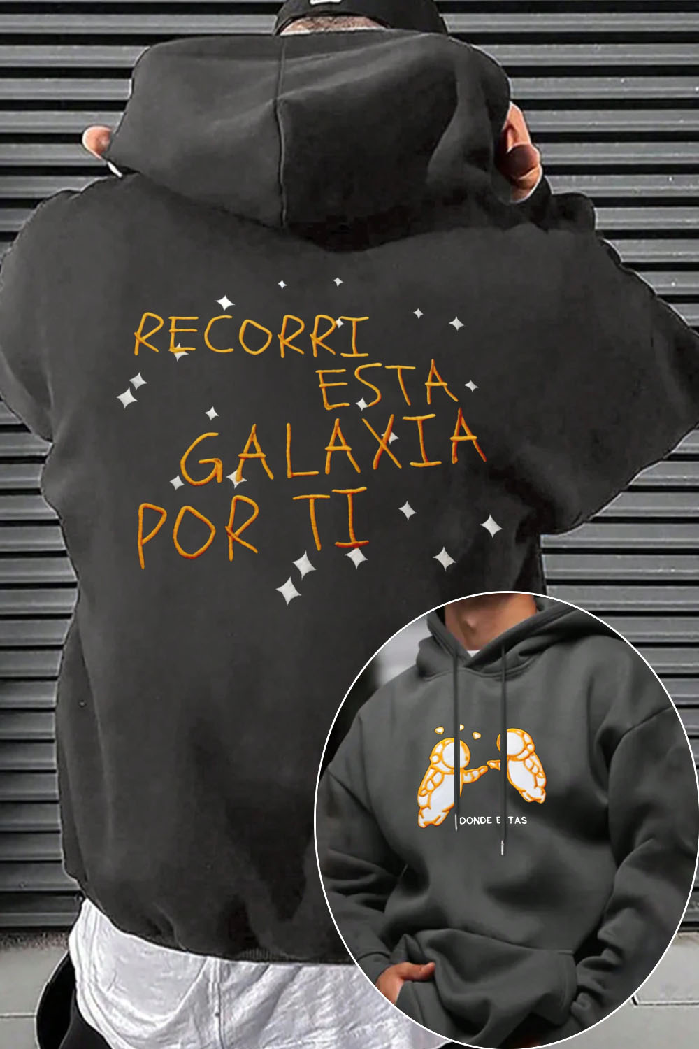 Playera Ivan Cornejo "Galaxia"men Hoodie