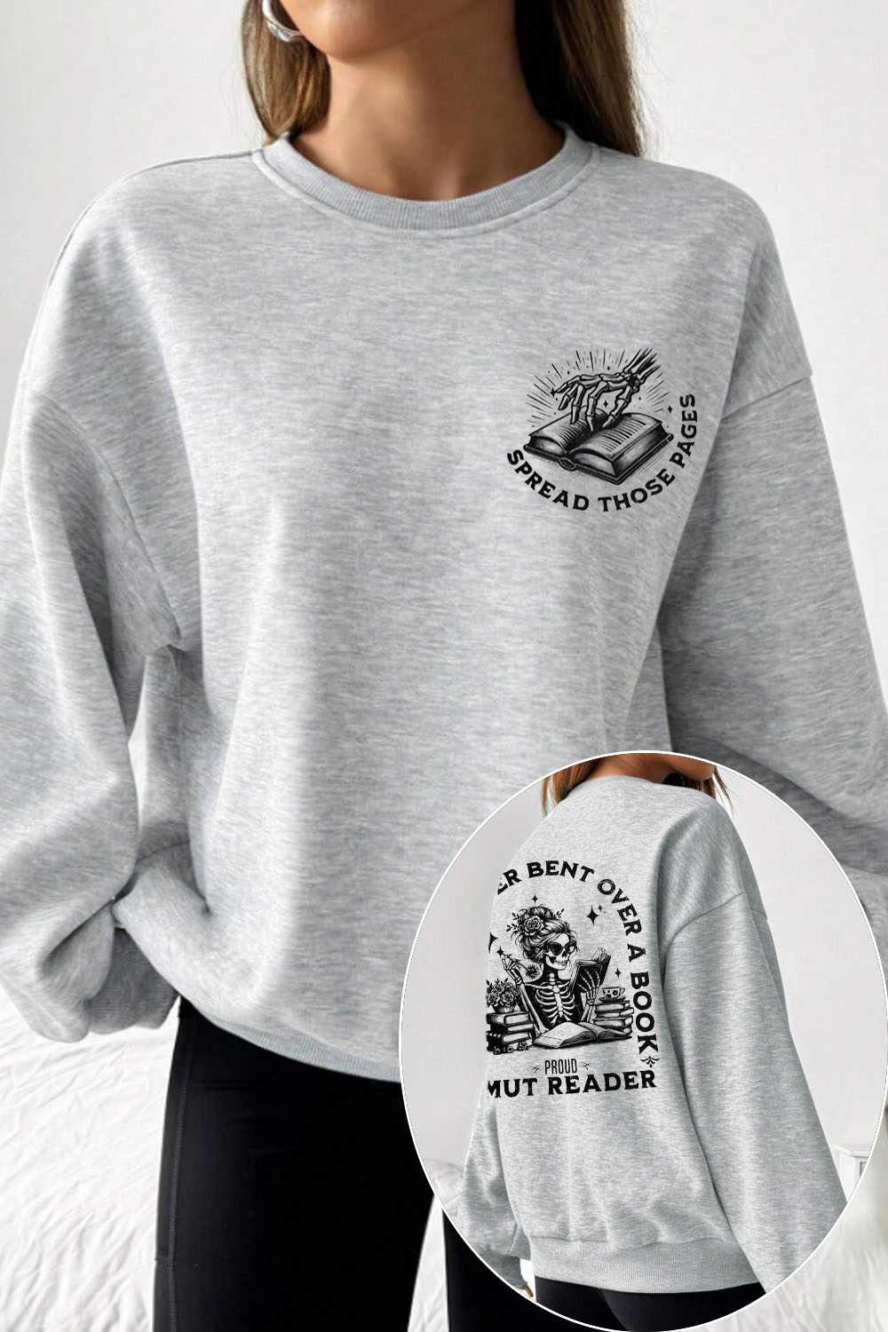 i look better bent over a book crew neck sweatshirt