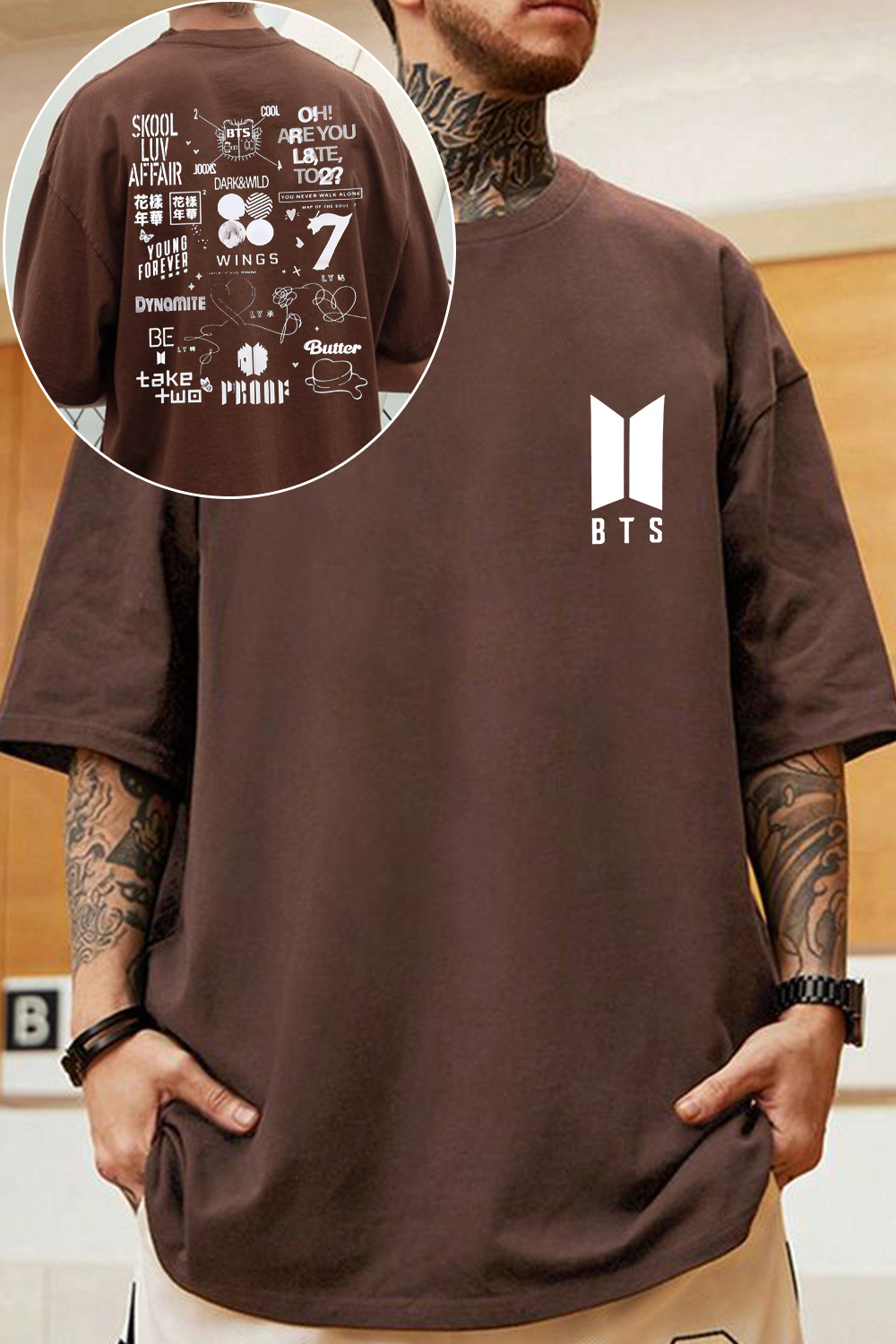 BTS double-sided printed T-shirt