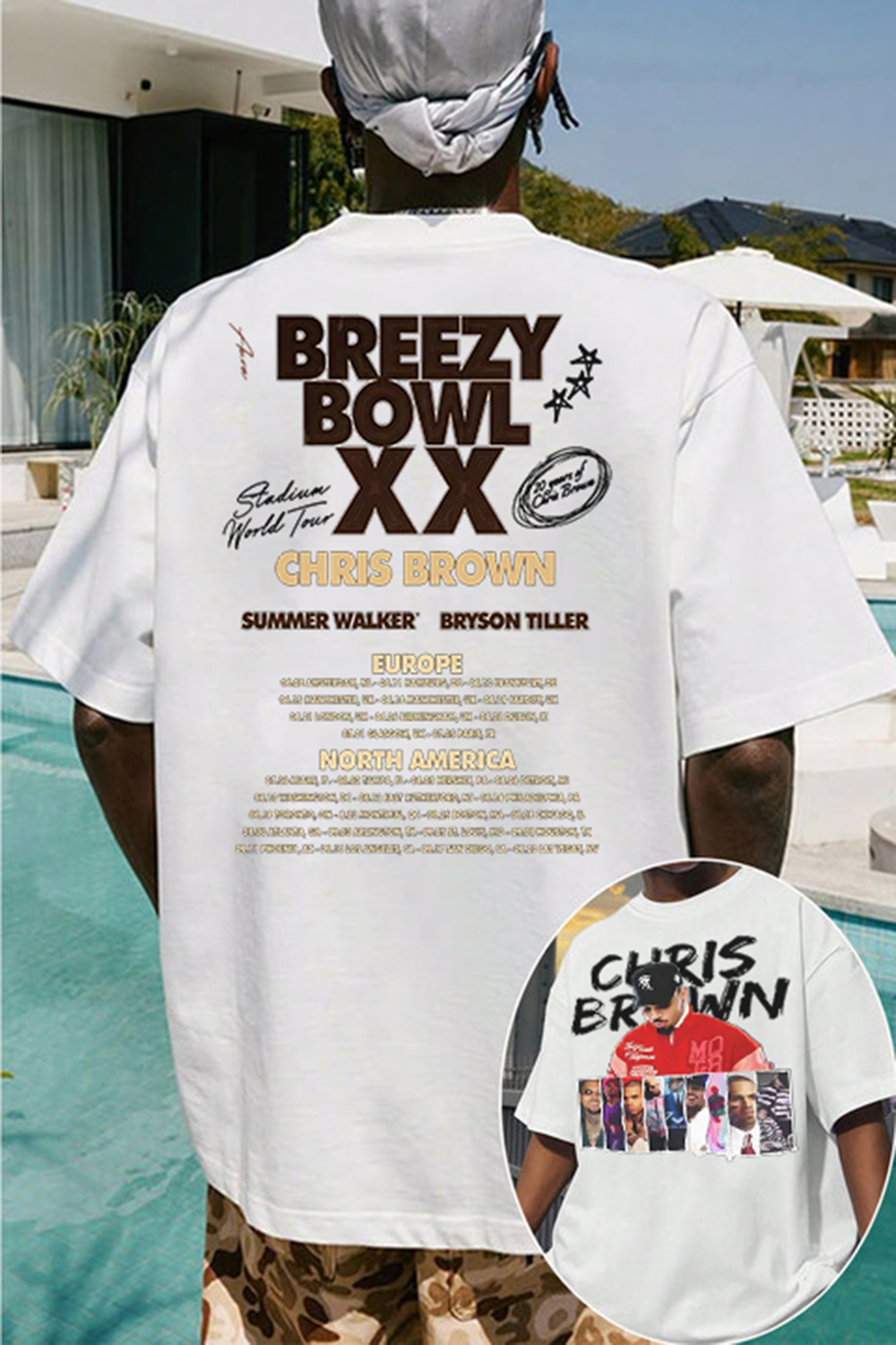 Chris Brown Breezy Concert Tee For Men