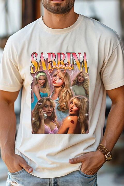Retro Sabrina Carpenter 2024 Tour Graphic Tee For Men