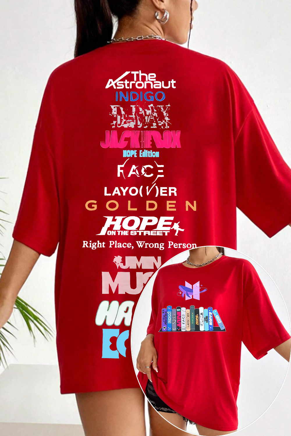 Bts 12th anniversary printed short-sleeved T-shirt