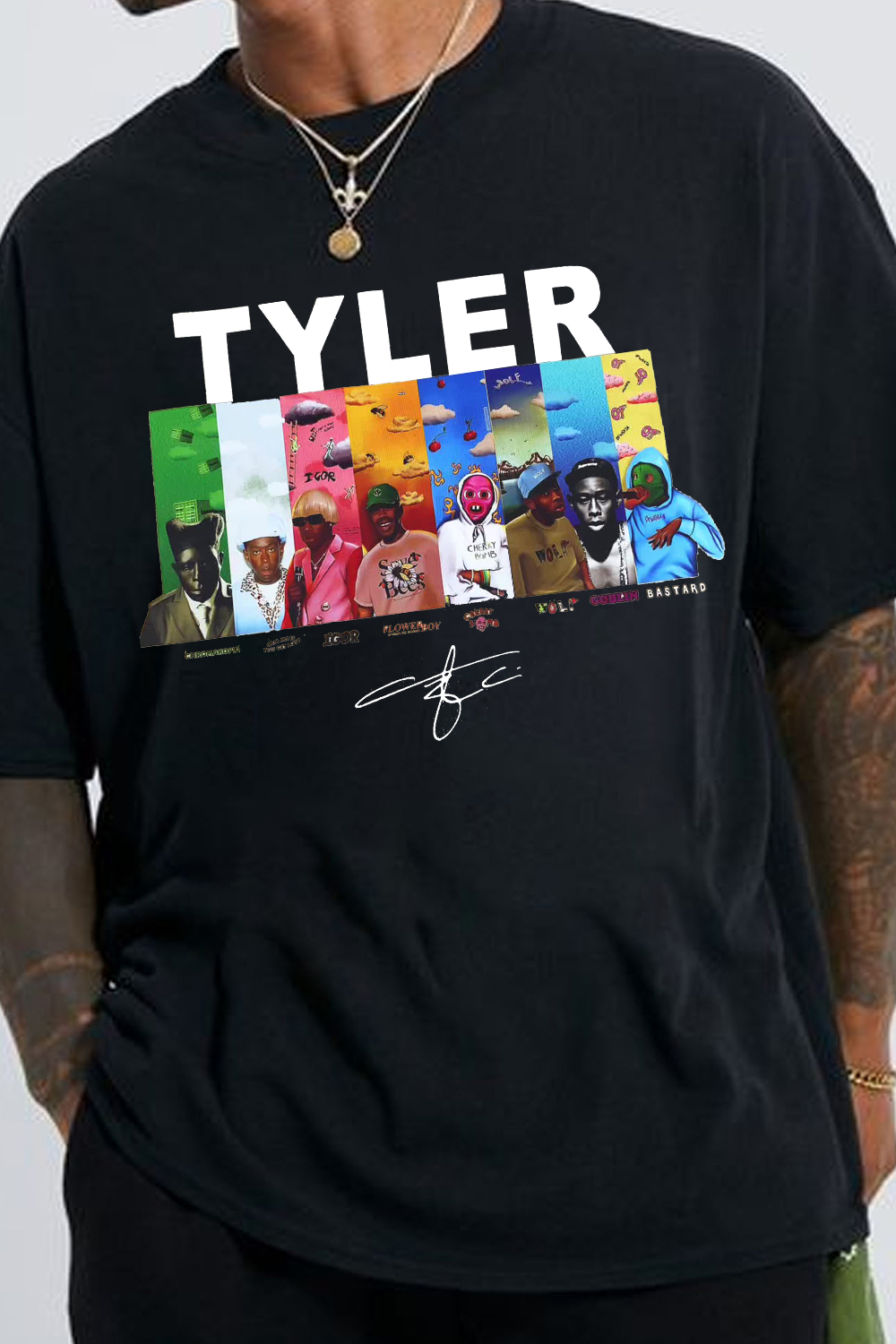 Tyler cartoon print round neck T-shirt