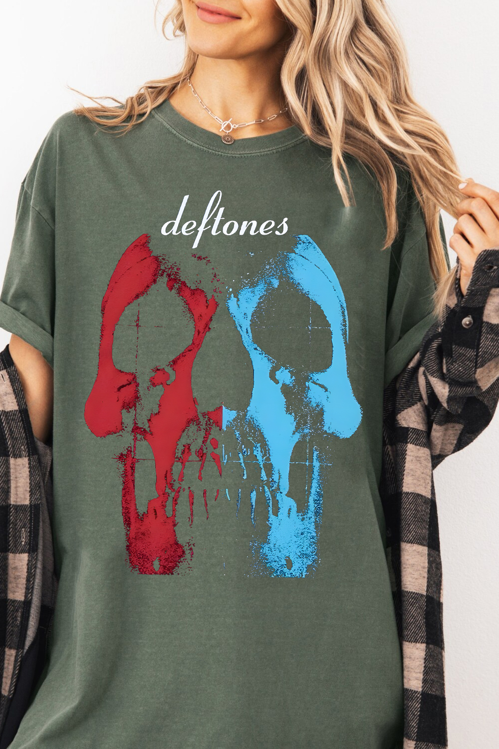 Deftones Personalized Skull Print Short-Sleeved T-Shirt