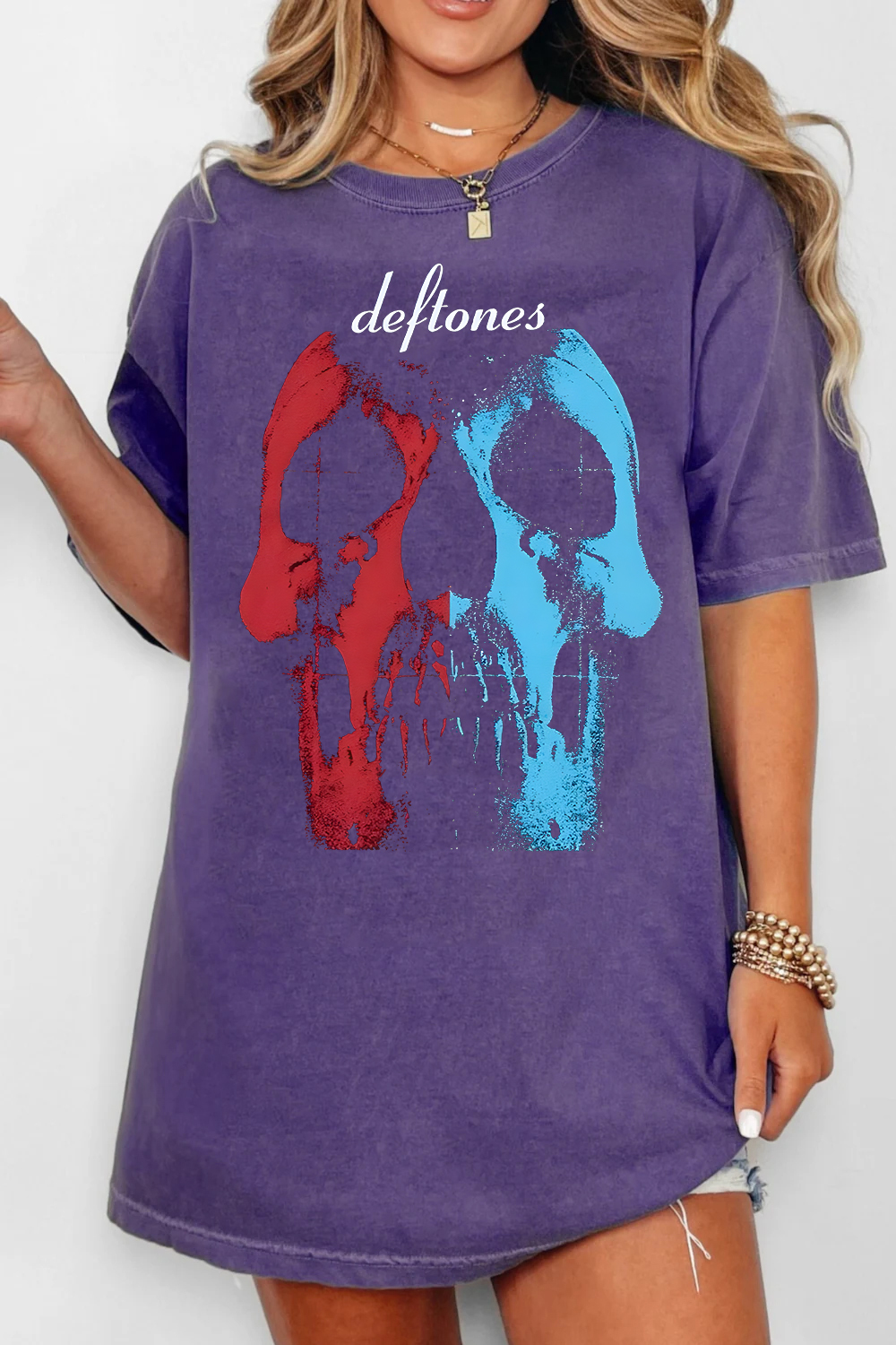 Deftones Personalized Skull Print Short-Sleeved T-Shirt