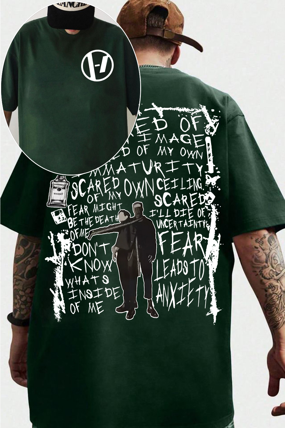 twentyonepilotsedit 2-sided printed shirt