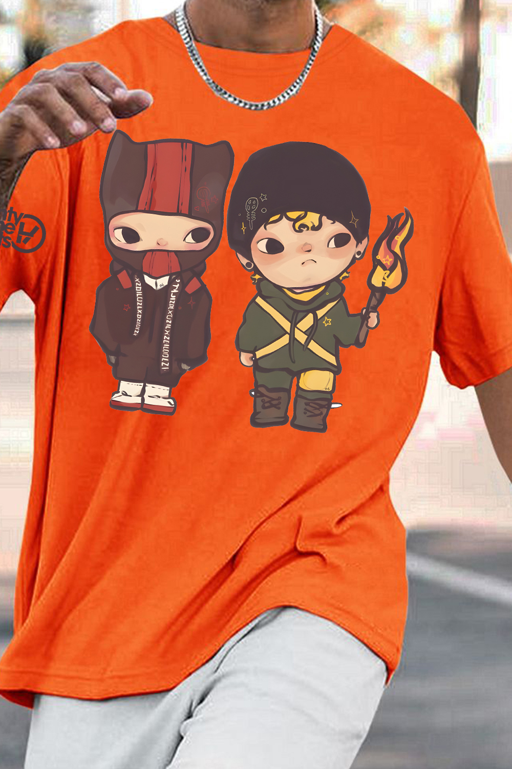 Twenty One Pilots Cartoon Print T-Shirt