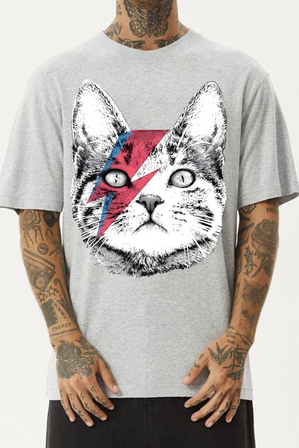David Bowie Cat Tee