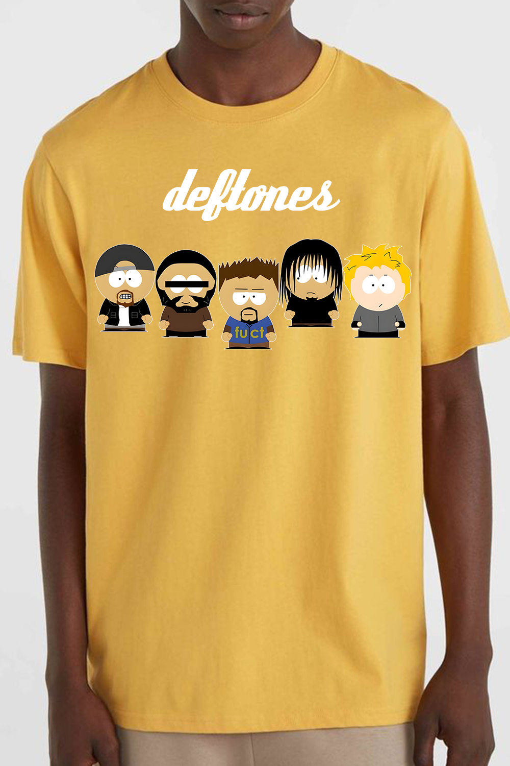 Deftones Cartoon Print Short-Sleeved T-Shirt