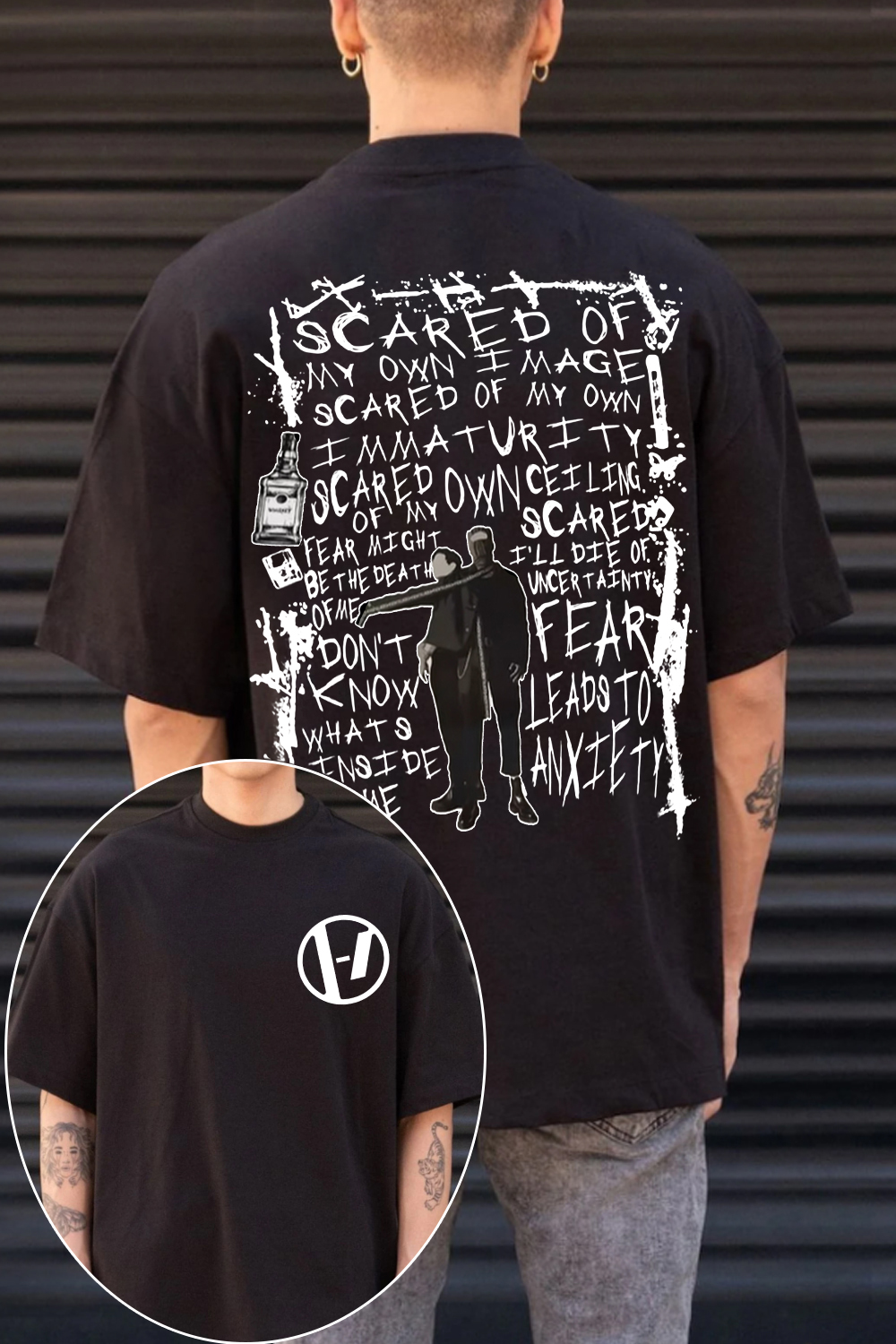 twentyonepilotsedit 2-sided printed shirt