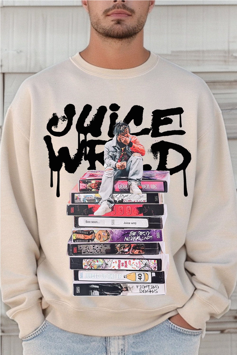 Juicewrld long sleeve round neck men's sweatshirt