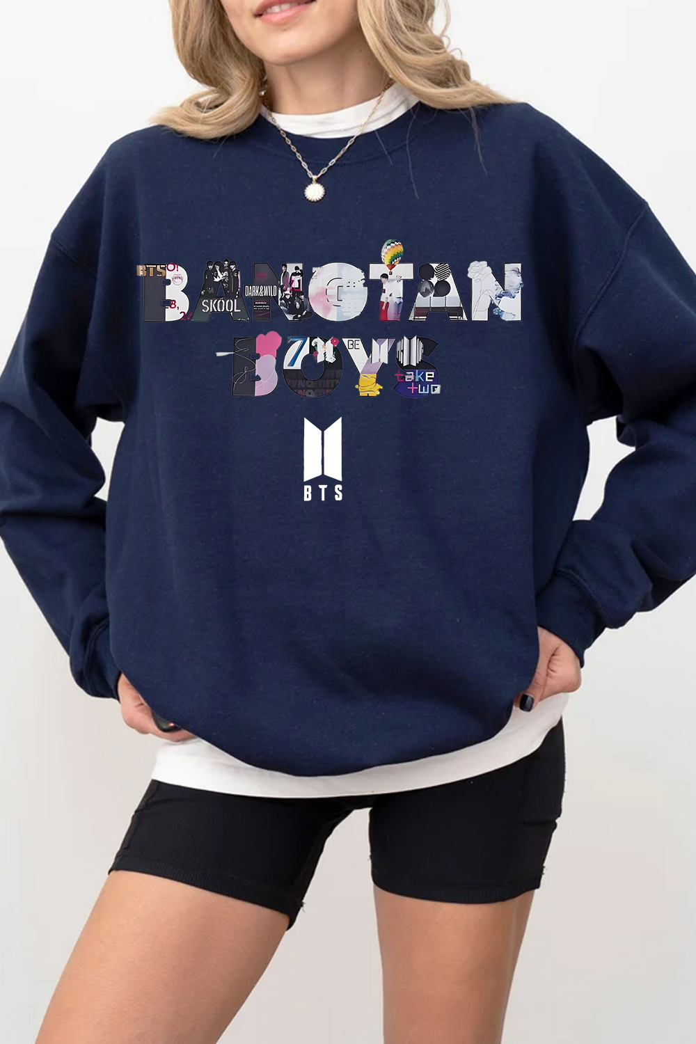 bts crew neck sweatshirt