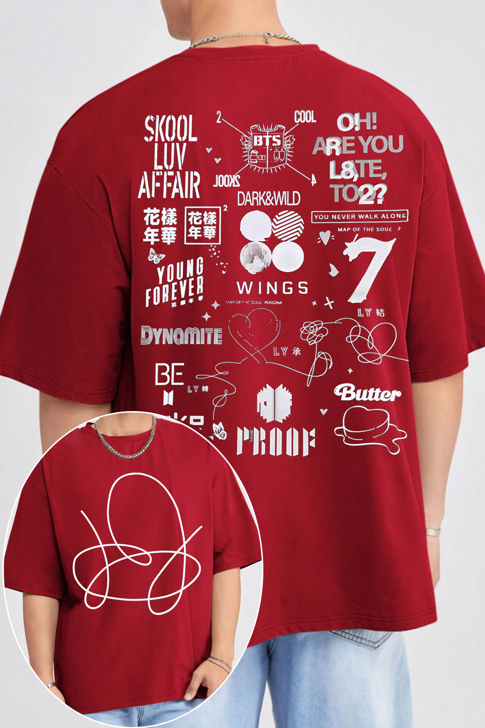 BTS double-sided printed Tee