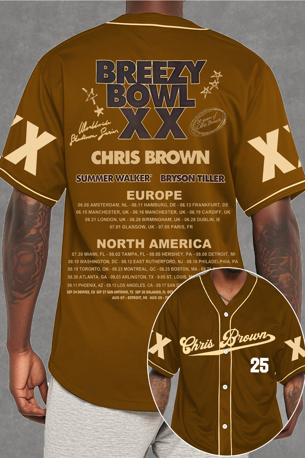 cb Jersey Tour 2025  Baseball Jersey