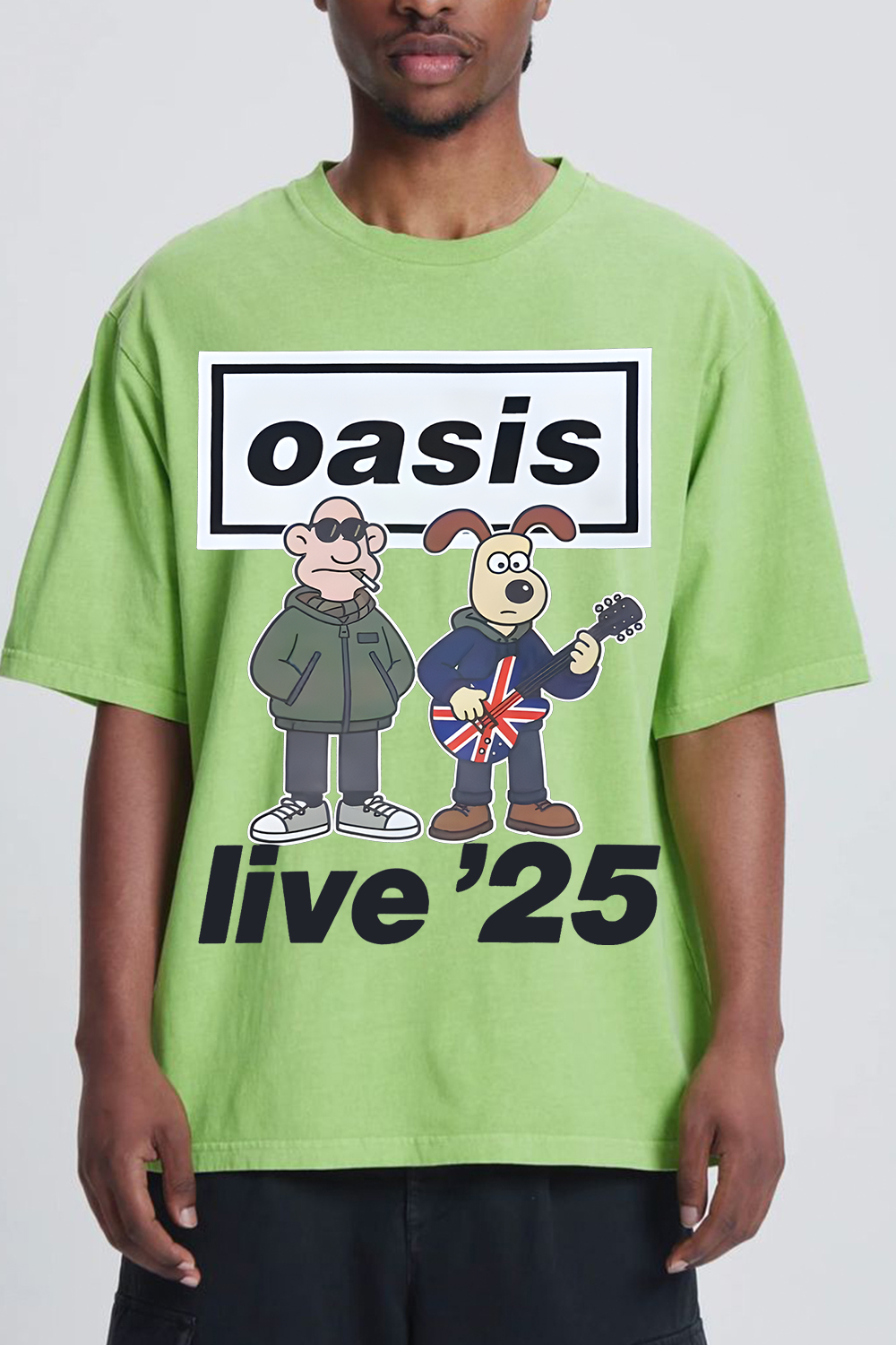 Oasis ver Wallace & Gromit tee