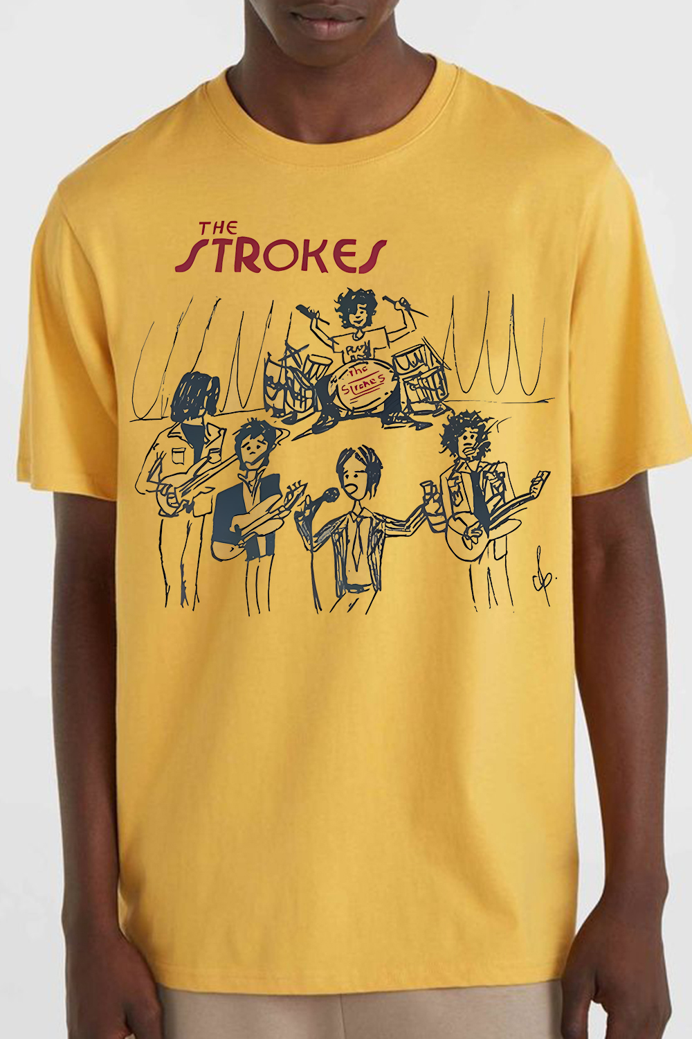 The Strokes band Tour Reprint Fans T-shirt White Gildan Classic