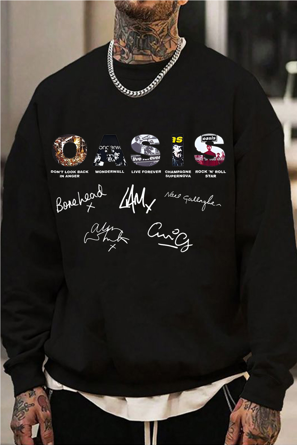 Oasis Unisex Sweatshirt Definitely Maybe Promo Official Reunion Tour 2025